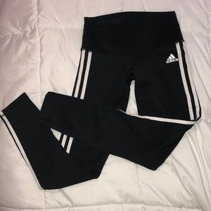 Adidas 3 stripe full length leggings